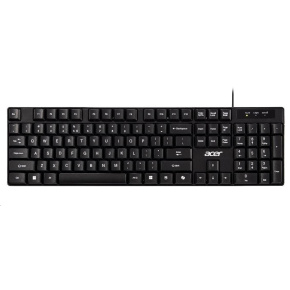 ACER drátová klávesnice AKW100,USB 2.0,5 mil. úhozů,voděodolná,Black