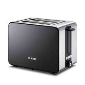 Bosch TAT7203 topinkovač, 1050 W, stupně opékání, tlačítko STOP, přihrádka na drobky, černý / nerez