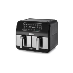 Kenwood kHealthy horkovzdušná fritéza, 1700 W, se dvěma zásuvkami, 4+4 l, 8 programů, černá