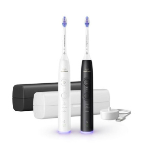 Philips Sonicare 6500 Gentle clean sada elektrických zubních kartáčků, 2 kusy, černá a bílá