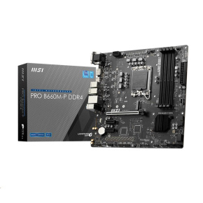 MSI MB Sc LGA1700 PRO B660M-P DDR4, Intel B660, 4xDDR4, 1xDP, 1xHDMI, 1xVGA, mATX