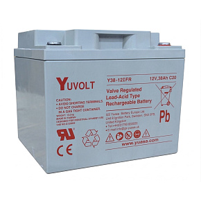 Baterie - YUVOLT Y38-12FR (12V; 38Ah; závit M5; životnost 3-5let) Baterie - YUVOLT Y38-12FR (12V; 38Ah; závit M5; životnost 3-5let)