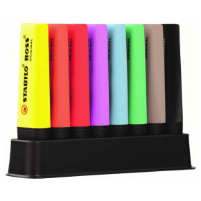 Zvýrazňovač STABILO BOSS ORIGINAL 8 ks DeskSet "ARTY"