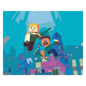 Diamantové maľovanie (s rámom) - MINECRAFT - Pod Vodou