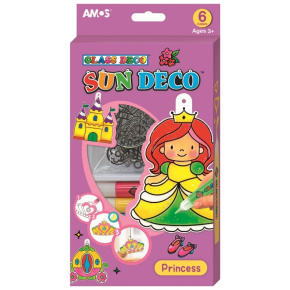 Farby na sklo sada 6 farieb 10,5 ml + 6 sklíčok - Princezny