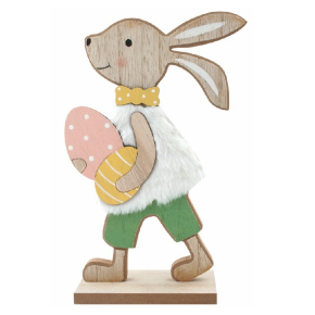 Veľkonočný Zajac drevený 11 x 22 x 5 cm na postavenie