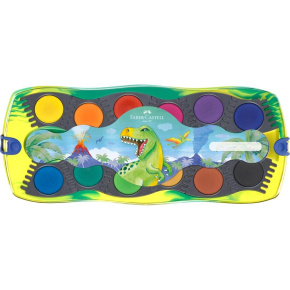 Farby vodové Faber-Castell stavebnicové 12 farieb - Dino