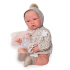 Bábika - novorodenec Lúa s čiapkou s brmbolcom, 42 cm
