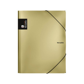 Doska s gumičkou A4 PP Metallic zlatá