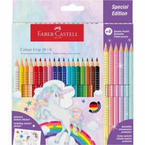 Pastelky Faber-Castell Colour Grip set 18+6 Sparkle - Unicorn