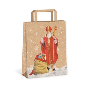 Darčeková taška Mikulášska Kraft 22x11x26 cm Darčeková taška Mikulášska Kraft 22x11x26 cm