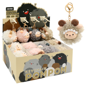 Kľúčenka /Prívesok JUNIOR PomPom Sheep (mix /cena 1ks)