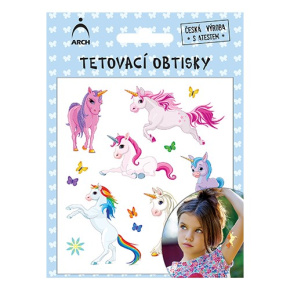 Detské tetovacie obtlačky - jednorožci 03