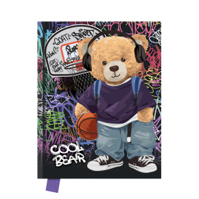 Pamätník JUNIOR 14x18 cm, 80 list. čistý - Cool Bear