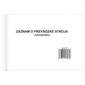 Záznam o prevádzke stroja A5 - samoprepis (965)