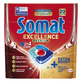 Somat Excellence Premium 5v1 tablety do myčky 20 ks Somat Excellence Premium 5v1 tablety do myčky 20 ks