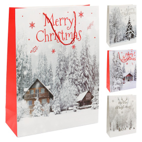 Darčeková taška vianočná 30x12x42 cm (mix 4 dizajnov /cena za 1 ks) Darčeková taška vianočná 30x12x42 cm (mix 4 dizajnov /cena za 1 ks)