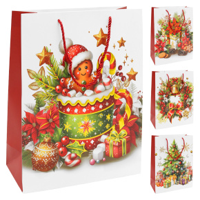 Darčeková taška vianočná 31x12x40 cm (mix 4 dizajnov 99170 /cena za 1 ks) Darčeková taška vianočná 31x12x40 cm (mix 4 dizajnov 99170 /cena za 1 ks)