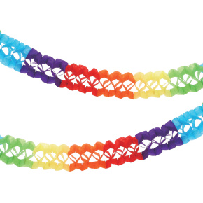 Girlanda papierová 2,5 m - farebné kruhy (2ks v balení)