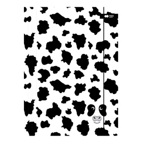 Doska s gumičkou Happy Color 24 x 31 cm (A4) kartón - Black&White kravička