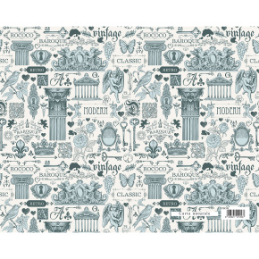 Darčekový baliaci papier FLORENTIA 70x100 cm - antikvariát