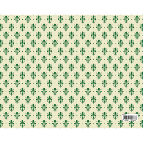 Darčekový baliaci papier FLORENTIA 70x100 cm - zelený vzor