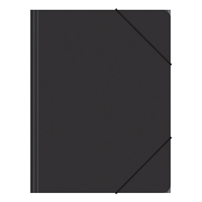 Odkladacia mapa s 3 chlopňami a gumičkou A4 PP, čierna