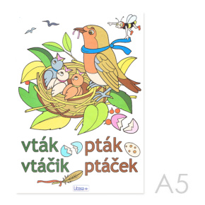 Omaľovanka A5 Litera - Vtáčik