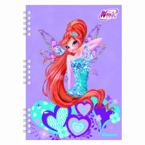 Zápisník A5 Akim so špirálovou väzbou - Winx Club Bloom