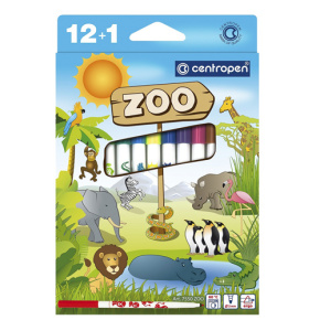 Fixy CENTROPEN 7550 ZOO - sada 12+1 ks