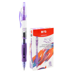 Pero gélové M&G R3 hrot 0,5 mm - fialová náplň