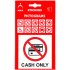 Informačná samolepka Platba v hotovosti - Cash only (8 x 8 cm)
