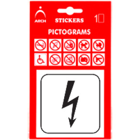 Informačná samolepka Elektrické zariadenie (8 x 8 cm)