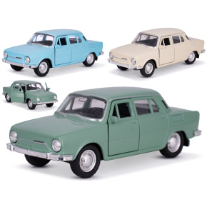 Welly Škoda 100 12cm kov spätný chod 3farby v krabičke