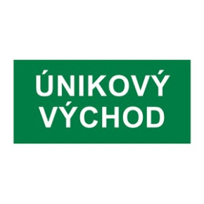 Informačná samolepka Únikový východ (16x8 cm)