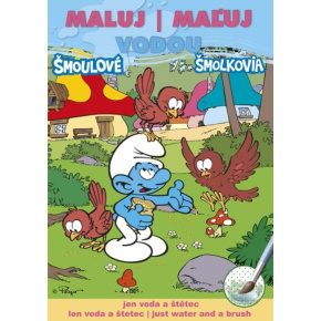 Omaľovanka A5 Akim Maľuj vodou - Šmolkovia
