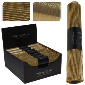 Organza látková 28x150 cm - vlnitý vzor, zlatá farba Organza látková 28x150 cm - vlnitý vzor, zlatá farba