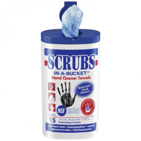 Čistiace utierky na ruky SCRUBS DY42215 v plastovom obale (15 ks)