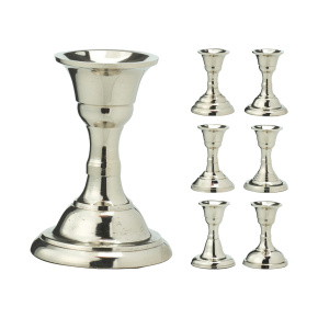Svietnik kovový 8 cm, strieborná farba, mix/1ks Svietnik kovový 8 cm, strieborná farba, mix/1ks