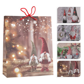 Darčeková taška vianočná 30x12x40 cm (mix 4 motívov škriatok /cena za 1 ks) Darčeková taška vianočná 30x12x40 cm (mix 4 motívov škriatok /cena za 1 ks)