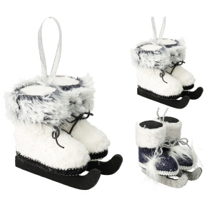 Vianočná ozdoba - korčule 12 cm na zavesenie (2 farby /cena za 1 ks) Vianočná ozdoba - korčule 12 cm na zavesenie (2 farby /cena za 1 ks)