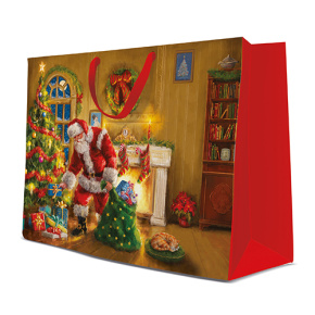Darčeková taška vianočná 54x16x44 cm Santa is Here Darčeková taška vianočná 54x16x44 cm Santa is Here