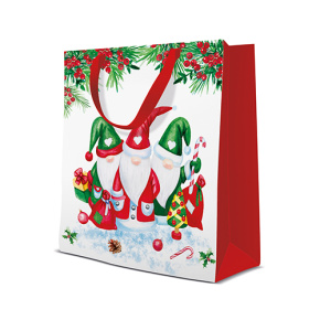 Darčeková taška vianočná 20x10x25 cm Christmas Gnomes Darčeková taška vianočná 20x10x25 cm Christmas Gnomes