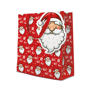 Darčeková taška vianočná 20x10x25 cm Ho ho ho Darčeková taška vianočná 20x10x25 cm Ho ho ho