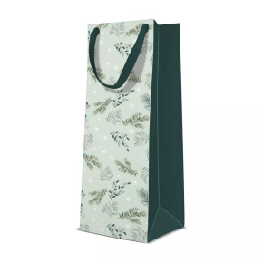 Darčeková taška vianočná 12x10x37 cm Delicate Twigs (mint) PREMIUM Darčeková taška vianočná 12x10x37 cm Delicate Twigs (mint) PREMIUM