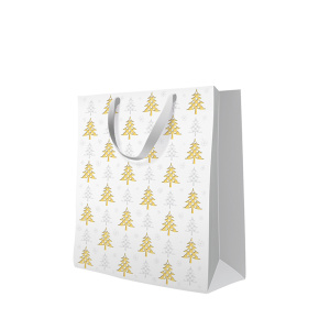 Darčeková taška vianočná 26,5x13x33,5 cm Christmas Tree Check PREMIUM Darčeková taška vianočná 26,5x13x33,5 cm Christmas Tree Check PREMIUM
