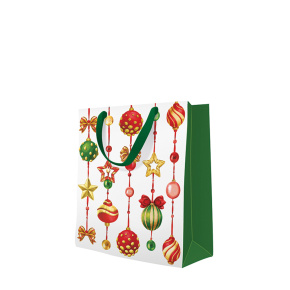 Darčeková taška vianočná 20x10x25 cm Adorned Ornaments Darčeková taška vianočná 20x10x25 cm Adorned Ornaments