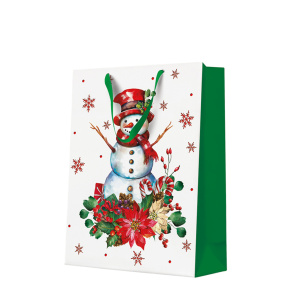 Darčeková taška vianočná 30x12x41 cm Snowman Darčeková taška vianočná 30x12x41 cm Snowman