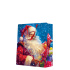 Darčeková taška vianočná 26,5x13x33,5 cm Santa Claus with gift boxes