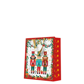 Darčeková taška vianočná 20x10x25 cm Nutcracker with garlands Darčeková taška vianočná 20x10x25 cm Nutcracker with garlands